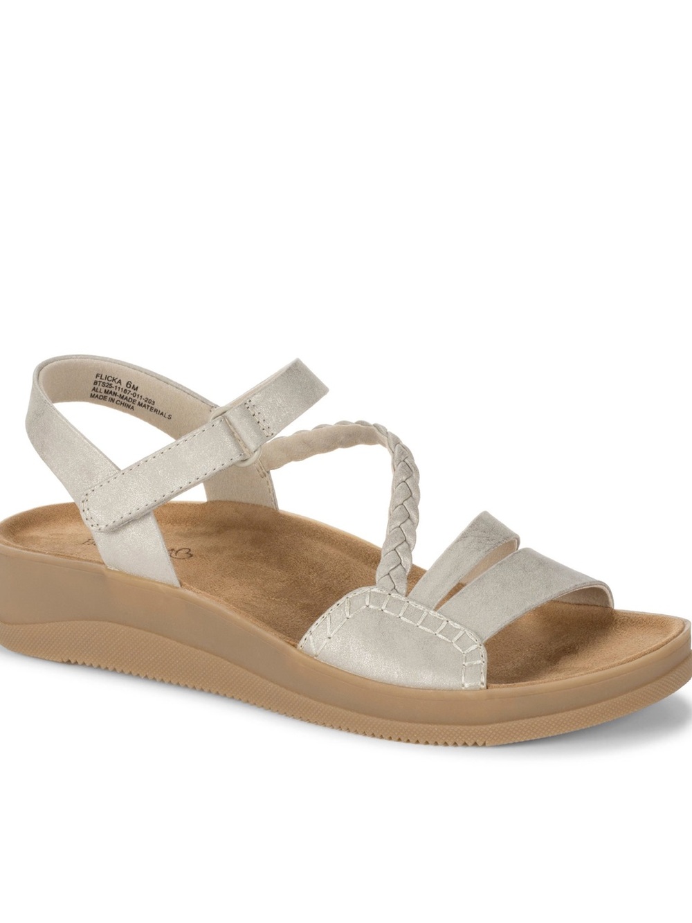 Baretraps WOMENS FLICKA WEDGE SANDALs champagne shoes size 7 New